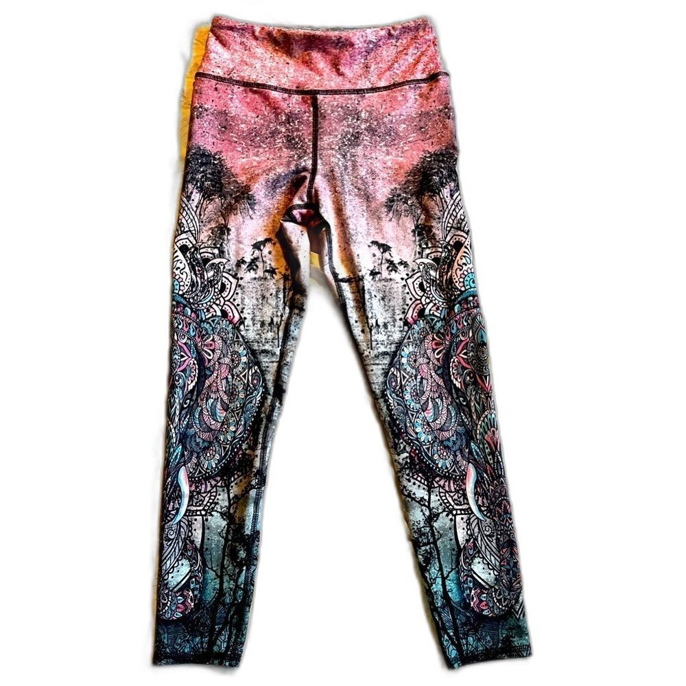 Evolution and Creation Multicolored Patterned Leggings Women’s Size Small